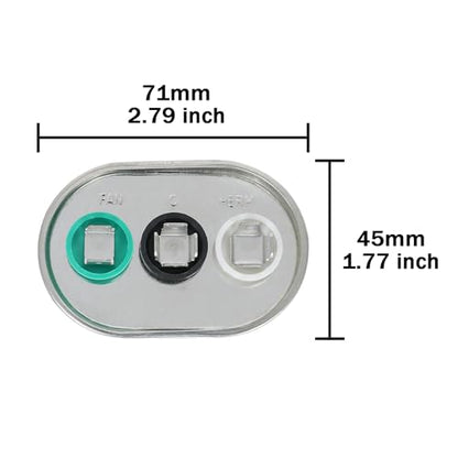 35/5 uF 35+5 MFD 370V 440V 450V Oval Dual Run Start AC Capacitor 35 5 uF 370 440 450 Volt VAC CBB65 Air Conditioner Capacitors for AC Unit Fan Motor Start or Condenser Straight Cool