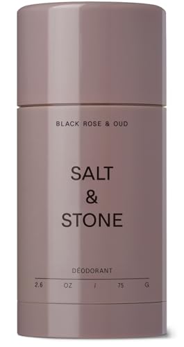 SALT & STONE Aluminum Free Deodorant | Extra Strength 48 Hour Protection for Women & Men | Made with Seaweed Extracts, Shea Butter & Prebiotics (Black Rose & Oud)