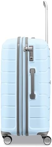 Samsonite Freeform 24-Inch Medium Luggage with Dual 360° Spinner Wheels - Checked Suitcase - TSA Lock, Airline-Approved - Durable Polypropylene Expandable Hardshell for Lightweight Travel - Sky Blue