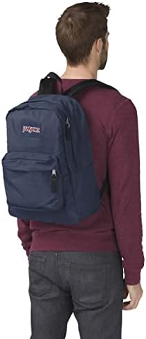 JanSport SuperBreak One Backpack Navy - Durable, Lightweight Bag with 1 Main Compartment, Front Utility Pocket with Built-in Organizer - Premium Backpack