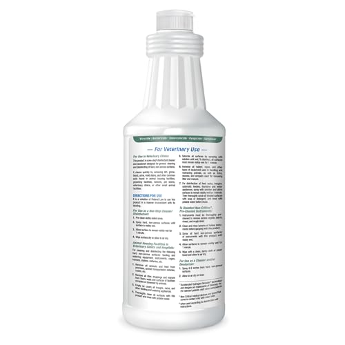 REScue One-Step Ready-to-Use Disinfectant Cleaner & Deodorizer – For Veterinary Use, Animal Shelters, Pet Foster Homes, Kennels, Litter Box – 32 Ounce RTU (Spray Nozzle NOT Included)