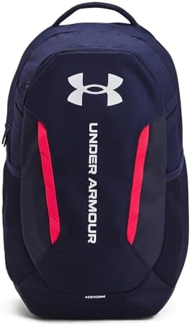 Under Armour Unisex-Adult Hustle 6.0 Backpack, (412) Midnight Navy/Midnight Navy/White, One Size Fits Most