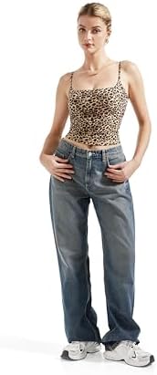 SUUKSESS Women Sexy Square Neck Tank Top Summer Y2K Going Out Basic Cami Shirt