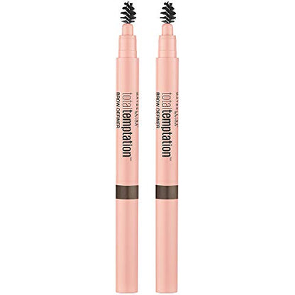 Maybelline Total Temptation Eyebrow Definer Pencil, Deep Brown, 2 Count