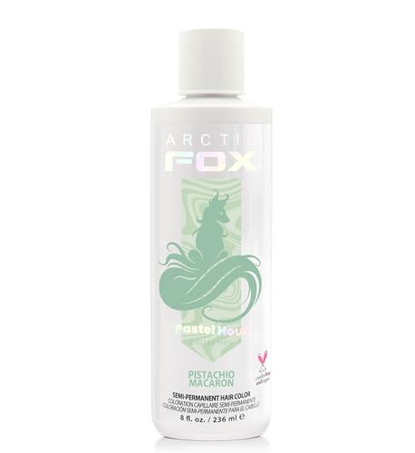 ARCTIC FOX Vegan and Cruelty-Free Semi-Permanent Hair Color Dye (8 Fl Oz, PISTACHIO MACARON)