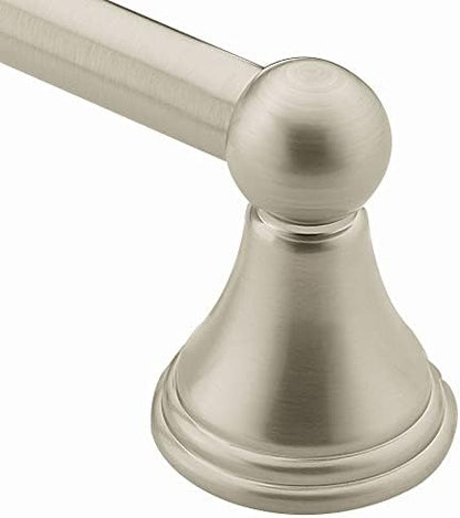 Moen Preston Collection Brushed Nickel 18-Inch Single Bathroom Towel Bar, DN8418BN