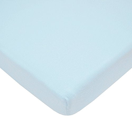 American Baby Company 3 Pack 100% Natural Cotton Fitted Mini Crib Sheets 38" x 24" - Soft & Breathable Small Nesting Portable Sheets, Fits Pack N Play Mattresses, Blue Star/Zigzag, for Boys & Girls