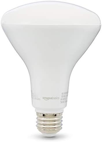 Amazon Basics BR30 LED Light Bulbs, Energy Efficient, Dimmable, E26 Standard Base, 65 Watt Equivalent, 11W, 10,000 Hour Lifetime, Soft White 2700K, 6-Pack of Bulbs