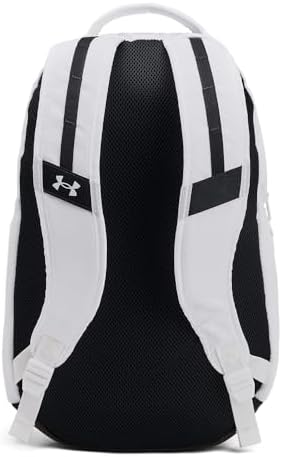Under Armour Unisex-Adult Hustle 6.0 Backpack, (100) White/White/Black, One Size Fits Most