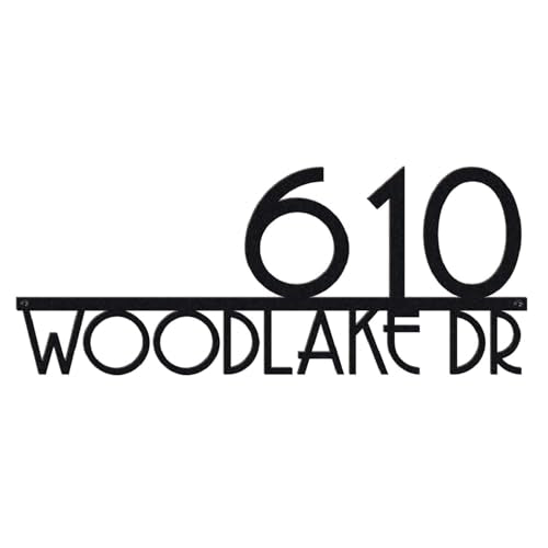 Address Signs for Houses - Personalized House Numbers for Outside - Address Numbers for House - American-Made Metal Steel House Numbers