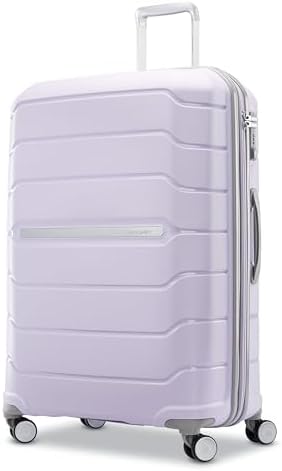 Samsonite Freeform Large Checked Luggage with Dual 360° Spinner Wheels - TSA Lock, Airline-Approved - Lightweight Durable Polypropylene Expandable Hardshell - Lilac