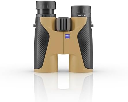 ZEISS Terra ED Binoculars 8x42 Waterproof, Fogproof, Easy Focus High Powered Compact Binoculars with Coated Glass for Low Light Vision for Bird Watching, Hunting, Sightseeing, Travel, Black-Sand