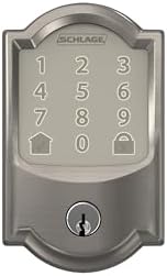 Schlage Encode Smart WiFi Deadbolt Lock for Front Door - Keyless Entry with App or Touchscreen - Works with Alexa, Hey Google, & Airbnb - Create Codes for Guests - Satin Nickel Silver