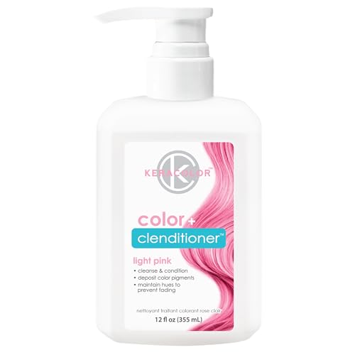 Keracolor Color + Clenditioner 3-in-1 Color-Depositing Conditioner, Gently Cleanses & Conditions, Semi-Permanent Hair Color, 23 Shades, 12 Fl Oz