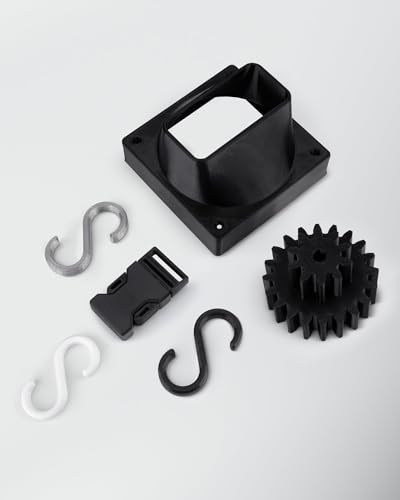 ELEGOO PC Filament 1.75mm Black 1KG, Tough and Durable Professional 3D Printer Filament Dimensional Accuracy +/- 0.05mm 1KG Spool Heat Resistant 3D Printing Polycarbonate Material