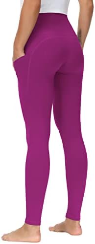 THE GYM PEOPLE Thick High Waist Yoga Pants with Pockets, Tummy Control Workout Running Yoga Leggings for Women