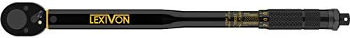LEXIVON Torque Wrench 1/2-Inch Drive Click 10~150 Ft-Lb/13.6~203.5 Nm (LX-183)