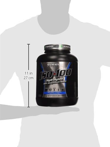 Dymatize ISO100 Whey Protein Powder Isolate, Vanilla, 25g of Protein, 3 Pound, 5.5g BCAAs, Less Than 120 Cal., Gluten Free, 1g Fat, 1g Sugar, 2g Carb (45 Servings)