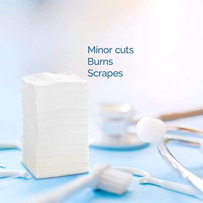 JMU 800 Gauze Pads 3x3, Sponge Non Woven 4-Ply Non-Sterile Dental Pads All Purpose Gauze