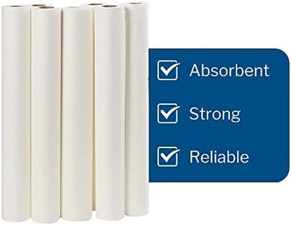 McKesson Medical Exam Table Paper [12 Rolls] – Bed Table Sheet Cover for Diaper Changing, Waxing, Nursing, Chiropractor, Patternmaking, Tracing - Premium Smooth Paper Roll - White, 21 in x 200 ft