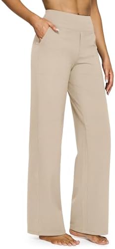 G4Free Yoga Pants Women Wide Leg Pants with Pockets High Waist Stretch Dress Casual Sweatpants Petite/Regular/Tall