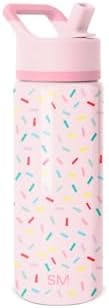 Simple Modern Kids Summit Water Bottle with Straw Lid | 18oz Stainless Steel Cup Insulated Tumbler for Toddlers, School | Confetti