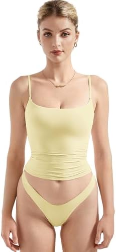 SUUKSESS Women Sexy Square Neck Tank Top Summer Y2K Going Out Basic Cami Shirt