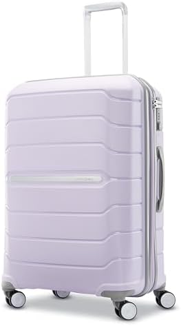 Samsonite Freeform Hardside Expandable with Double Spinner Wheels, Lilac, Checked-Medium 24-Inch