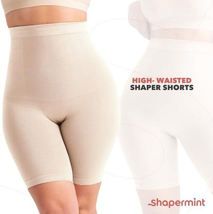 SHAPERMINT Shapewear for Women - High-Waisted Shapewear Tummy Control Shorts, Faja Body Shaper, Underwear for Women