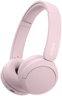 Sony WH-CH520 Wireless Headphones Bluetooth On-Ear Headset with Microphone and up to 50 Hours Battery Life with Quick Charging, Pink