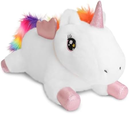 SQEQE Weighted Unicorn Plush, Weighted Unicorn Stuffed Animal, Cute Plushies Soft Pillow Toy Gift for Kids Adults 23.6 Inch, 3.1 Lbs