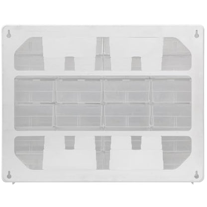 Akro-Mils 24-Drawer Plastic Drawer Storage Cabinet for Garage Organization, Bead Organizer, Building Bricks Storage, Teacher Toolbox, Makeup Organizer, 20-Inch W x 6-Inch D x 16-Inch H, 10124 White