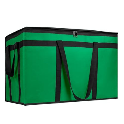 Bodaon Insulated Food Delivery Bag, XXXL Pizza Delivery Bags for Hot and Cold Food, Commercial, Large Capacity Reusable Warming Bag, Catering Cooler Bag for Doordash, Warmers for Parties (Green, 1Pk)
