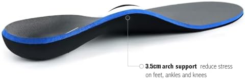 Plantar Fasciitis Feet Insoles Arch Supports Orthotics Inserts Relieve Flat Feet, High Arch (Mens 4-4 1/2 | Womens 6-6 1/2)