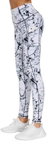 THE GYM PEOPLE Thick High Waist Yoga Pants with Pockets, Tummy Control Workout Running Yoga Leggings for Women