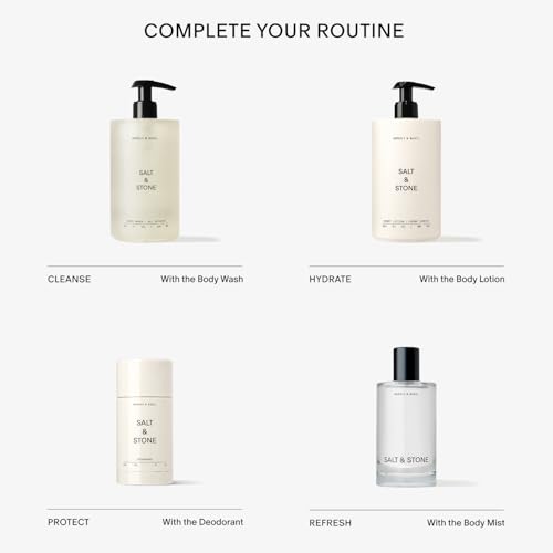 SALT & STONE Aluminum Free Deodorant | Extra Strength 48 Hour Protection for Women & Men | Made with Seaweed Extracts, Shea Butter & Prebiotics (Neroli & Basil)