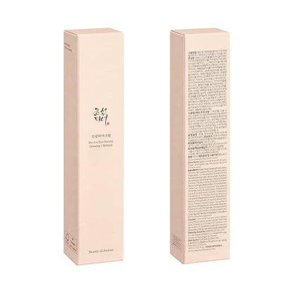 Beauty of Joseon Revive Eye Serum with Retinal Niacinamide Correction for Puffy Eye Bags Fine Lines Dark Circles Wrinkles, Korean Skin Care 30ml, 1 fl.oz