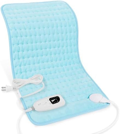 Heating Pad-Electric Heating Pads for Back,Neck,Abdomen,Moist Heated Pad for Shoulder,Knee,Hot Pad for Arms and Legs,Dry&Moist Heat & Auto Shut Off(Baby Blue, 12''×24'')
