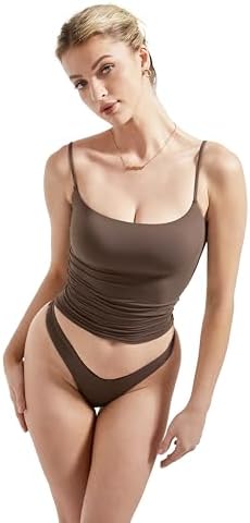 SUUKSESS Women Sexy Square Neck Tank Top Summer Y2K Going Out Basic Cami Shirt