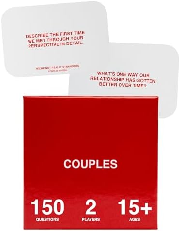 WE'RE NOT REALLY STRANGERS Couples Edition Card Game - 150 Conversation Cards for Couples - 2 Player Game for Memorable Date and Game Nights, Meaningful Games for Adults and Teens, Ages 15+, 2 Players