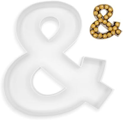 10" Reusable Plastic Box Form Tray Display for Treats, Charcuterie, Cake Pop, Candy, Charcuterie Box, Custom Charcuterie Letters Fillable - Reusable Letter Box - (White Plastic, &)