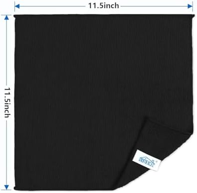 HOMEXCEL Black Microfiber Cleaning Cloth, 50 Pack Cleaning Towels for Kitchen, Lint Free, Scratch-Free, Highly Absorbent, and Reusable Cleaning Rags for House, Window and Glass, Cars, 11.5 X11.5 inch