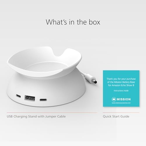Made for Amazon Stand with USB-C and USB-A Charging Ports for Echo Spot (2024 Release)