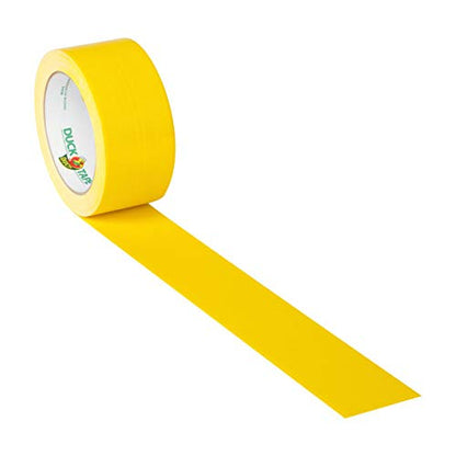Duck Brand 1304966 Color Duct Tape, Yellow, 1.88 Inches x 20 Yards Each Roll, 3 Rolls