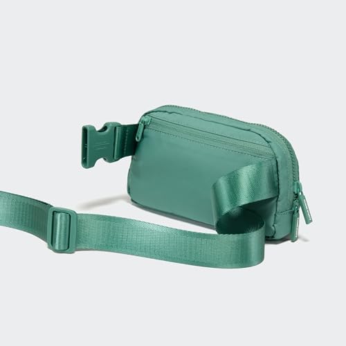 Pander Two Way Zipper Fanny Pack Nylon Everywhere Belt Bag for Women, Water Repellent Waist Packs, Crossbody Bags with Adjustable Strap (Eucalyptus Green)