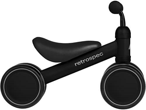 Retrospec Cricket Baby Walker Balance Bike with 4 Wheels for Ages 12-24 Months - Baby Toys & Toddler Toys for 1 Year Olds - Ride On Bicycle - Boys & Girls