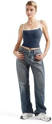 SUUKSESS Women Sexy Square Neck Tank Top Summer Y2K Going Out Basic Cami Shirt