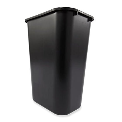 Rubbermaid Commercial Products Deskside Wastebasket/Trash Can, 10.25-Gallon/41-Quart, Black, Plastic, Garbage Can for Home/Office, Fits Under Desk/Sink/Cabinet, Pack of 4