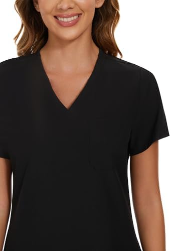 COZYFIT Scrubs for Women Set - Stretch V-Neck Scrub Top & Jogger Pant with 8 Pockets