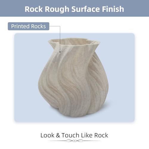 Geeetech Marble PLA Filament, 1.75mm 3D Printer Filament 1kg(2.2lbs), Dimensional Accuracy +/- 0.02 mm, Marble White-Brown Stone Color, Fit Most FDM Printer